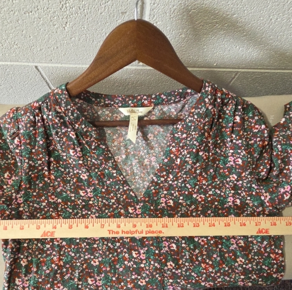 Matilda Jane S Olive Green Fabulous Floral Dress Midi Boho - Picture 8 of 8